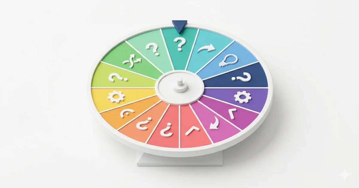 Imagen de una ruleta aleatoria para tomar decisiones