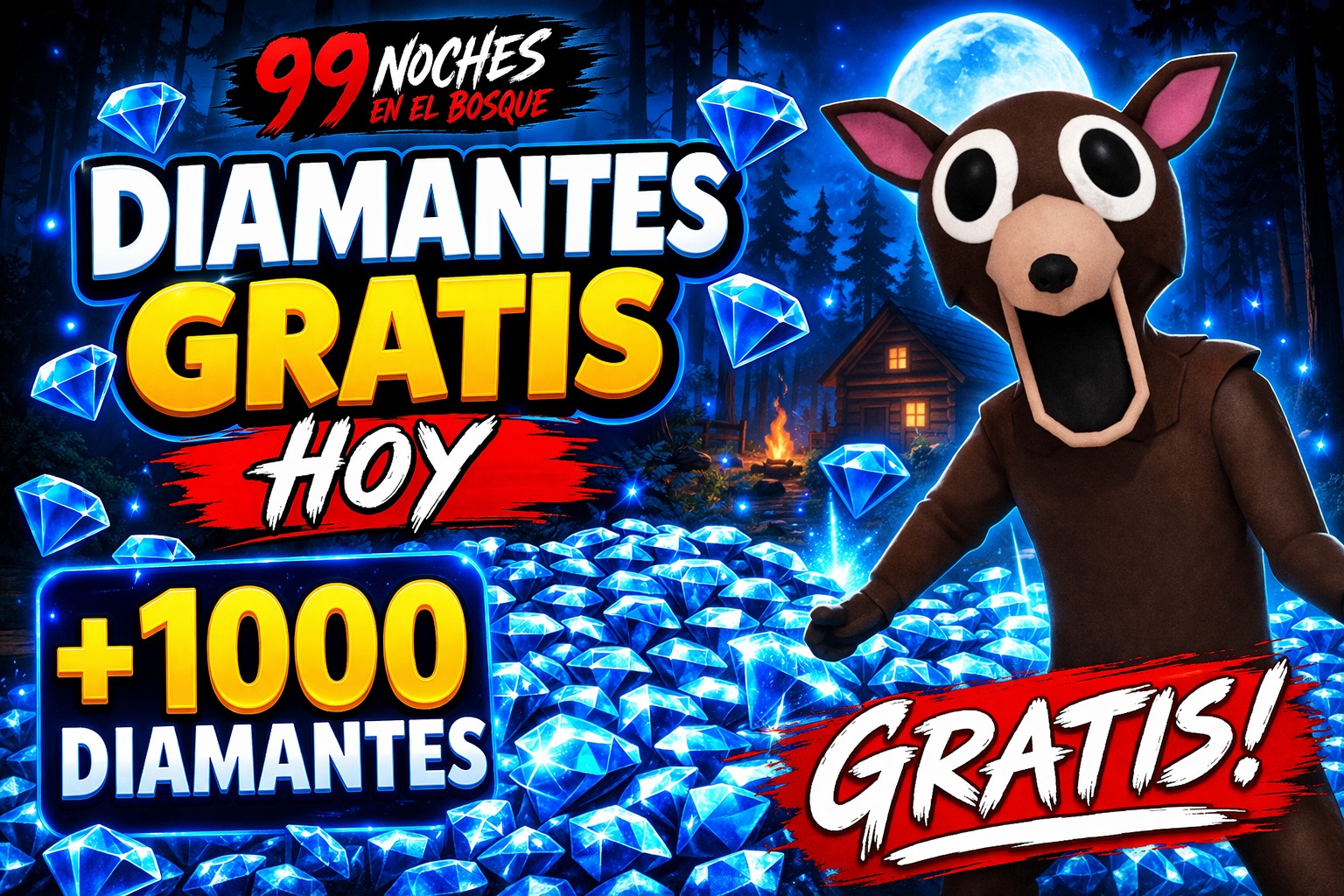 99 noches en el bosque: 8 formas de buscar diamantes dentro del juego