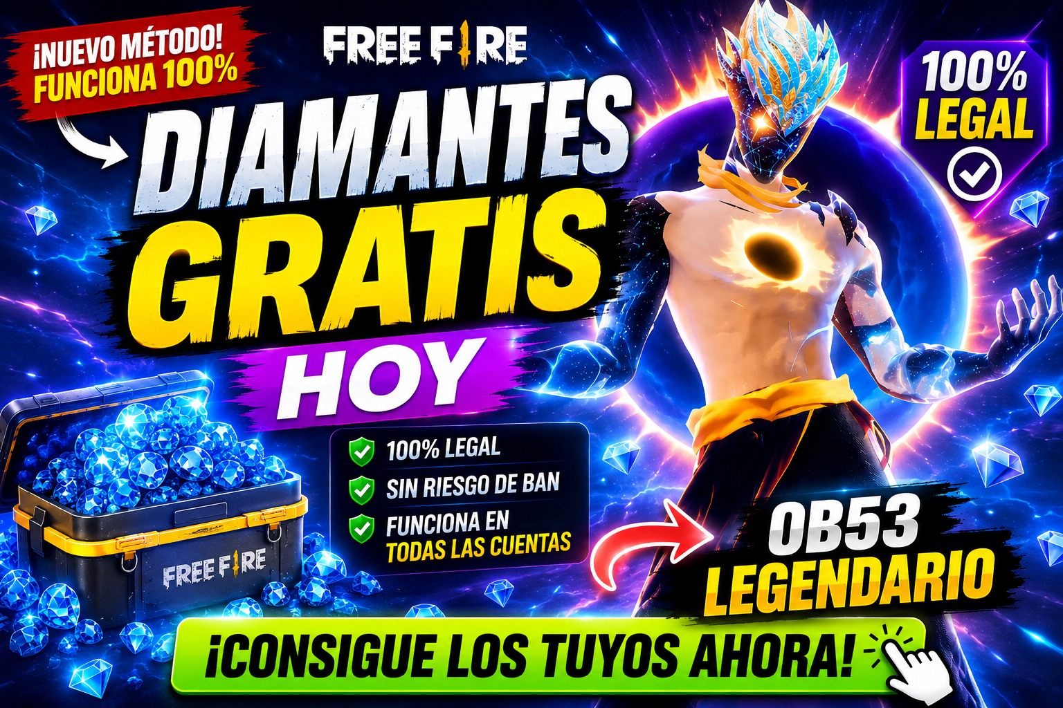 💎 Free Fire y diamantes gratis: alternativas seguras frente a los generadores falsos